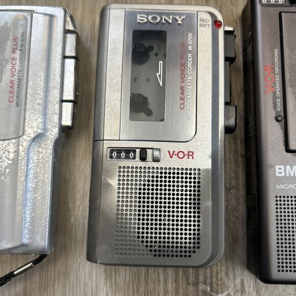 MicroCassette Recorder PARTS Lot of 5 Sony M-670V M570V Olympus DS4000 READ - Picture 3 of 14